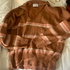 100% cashmere soft Beautiful 27 Miles Malibu sweater mocha brown  350.00